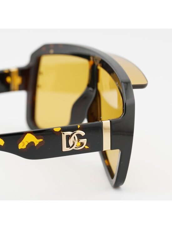 Dolce & Gabbana DG6205 612/85 Sunglasses Yellow Havana Square Frame main image 10